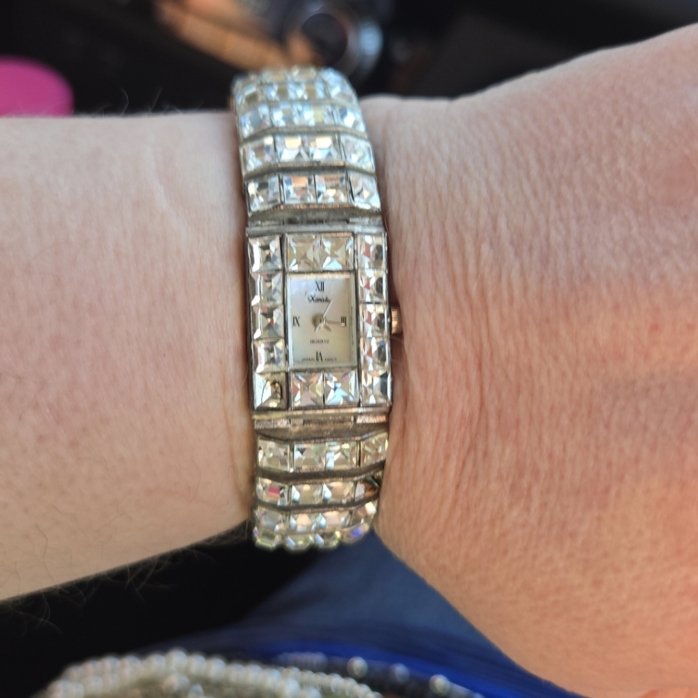 Xanadu Silver Crystal Bracelet Watch